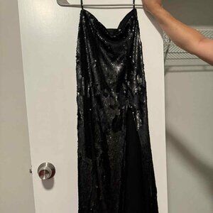 Blaque Label Black Sequin Maxi Skirt